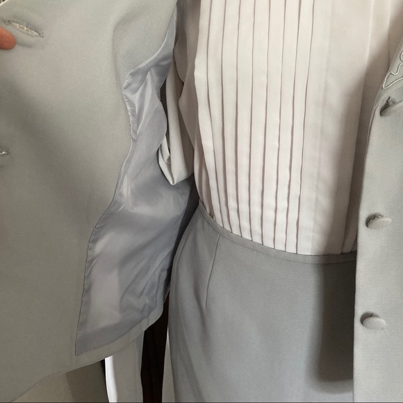 Vtg Emily Grey 2-pc Embroidered Beaded Plus Size16 - Picture 14 of 16